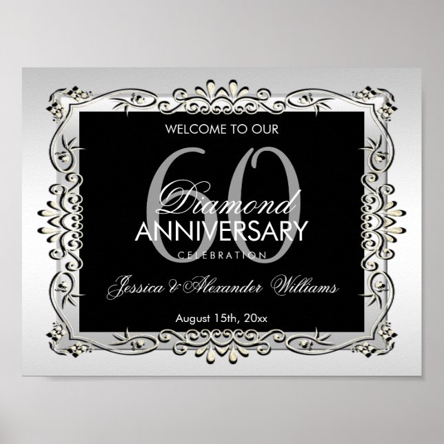Poster 60th Wedding Anniversary (Devant)