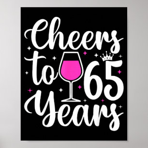 Poster 65 Ans 65e Anniversaire Hommes Femmes 
