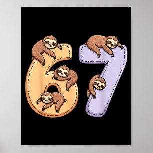 Poster 67 Animaux Drôle 67 Brainrot Jeunesse Enfants Pare
