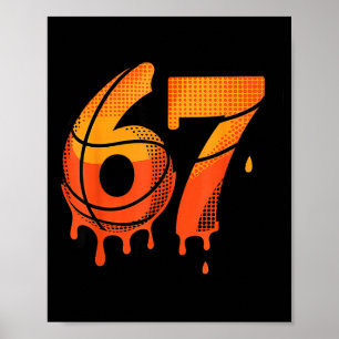 Poster 67 Basketball Crème Glacée Dégoulinante Six Sept