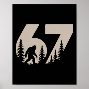 Poster 67 Blagues Six Sept Mème Bigfoot Langue Gen Alpha