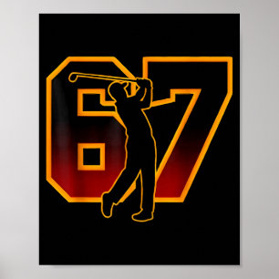 Poster 67 Brainrot Jeunesse Golf Drip - Drôles Enfants 67