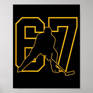 Poster 67 Brainrot Jeunesse Hockey sur glace Drip - Drôle