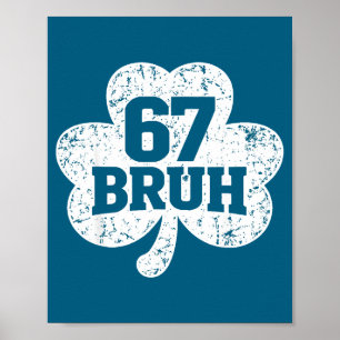 Poster 67 bruh chemises de la Saint-Patrick pour garçons 