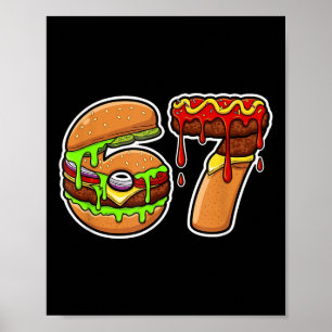 Poster 67 Burger Pizza Fusion de délices alimentaires