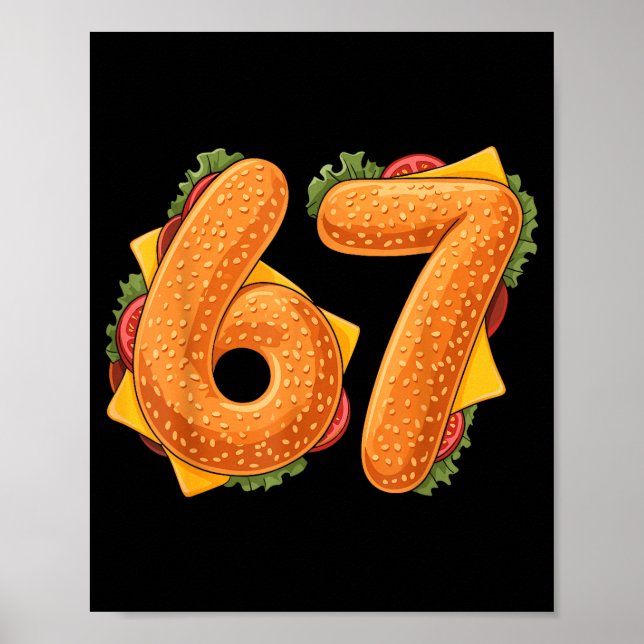 Poster 67 Christmas Burger Shirt 6 7 Meme Funny 67 Hambur (Devant)