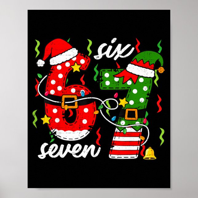 Poster 67 Christmas Funny 6 7 Meme Six Seven Shirt Boys G (Devant)