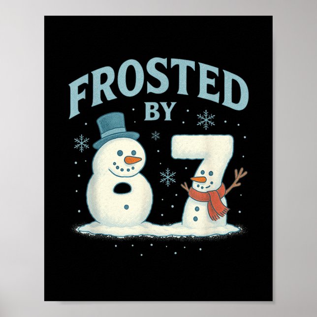 Poster 67 Christmas Snowman 6 7 Internet Meme Xmas 67  (Devant)