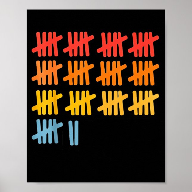 Poster 67 Counting Math Teacher Mathematics 67th Number  (Devant)