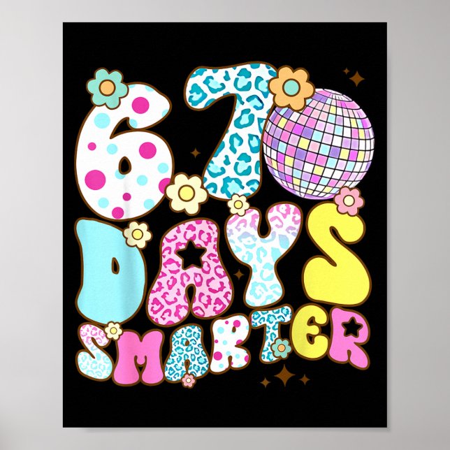 Poster 67 Days Smarter 67 Days School Teacher Students Me (Devant)
