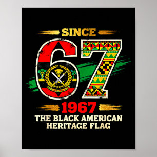 Poster 67 Depuis 1967 Drapeau de la fierté du patrimoine