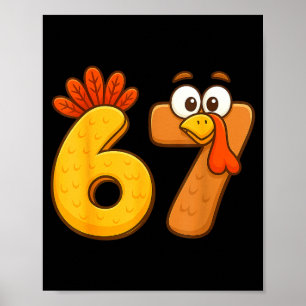 Poster 67 drôle de Thanksgiving Six Sept Mème pour hommes