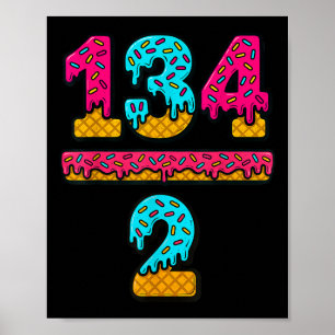 Poster 67 Glace Dégoulinante Mème Division Prof de Maths
