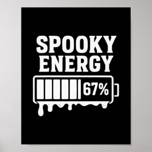 Poster 67 Halloween Énergie Effrayante Brainrot Meme Six