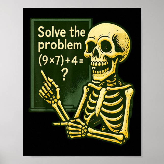 Poster 67 Halloween Math Drôle Six Sept Mème Brainrot Squ (Devant)