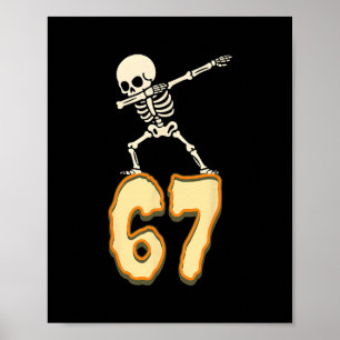 Poster 67 Halloween Mème 6 7 Nombres Six Sept Drôle Enfan