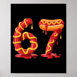 Poster 67 humour de hot dog pour les amateurs de nourritu