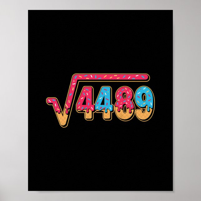 Poster 67 Ice Cream Drip Meme Math Teacher School Square  (Devant)