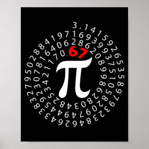 Poster 67 jour six sept mème symbole mathématiques profes