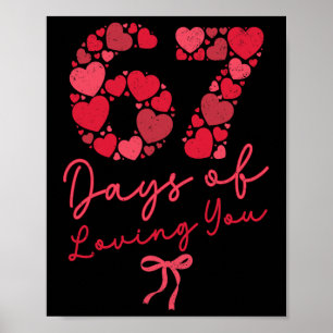 Poster 67 Jours À T'aimer Couple De La Saint-Valentin Coq