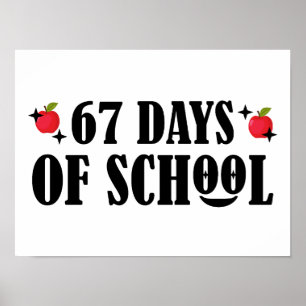 Poster 67 Jours D'école Drôle Six Sept Meme