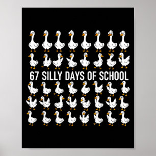 Poster 67 Jours Ridicules D'école Drôle D'oie 67 Mème Pou