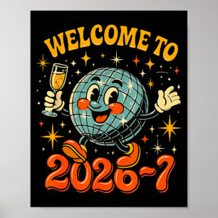 Poster 67 Meme compte à rebours Bonne Année Drôle Nombre