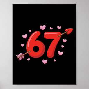 Poster 67 Meme de la Saint-Valentin Mignon 67 Cœurs et Fl