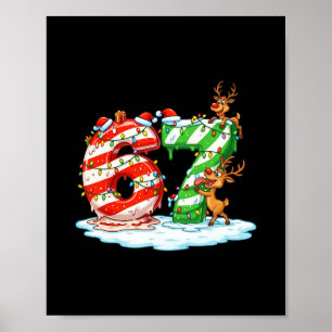 Poster 67 Meme de Noël 6 7 Nombres Six Sept Génération Z
