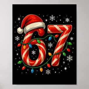 Poster 67 mème de Noël drôle six sept lumières de Noël bo