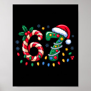 Poster 67 Meme de Noël Six Sept Xmas Drôle Garçons Filles