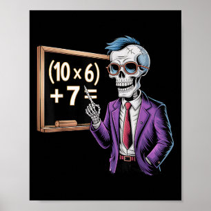 Poster 67 Mème de professeur de mathématiques Brainrot Si
