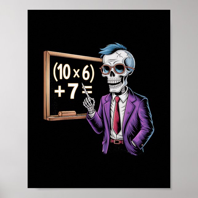 Poster 67 Mème de professeur de maths Brainrot Six Seven  (Devant)