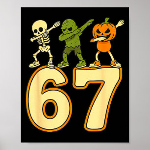 Poster 67 Meme Drôle Halloween Nombres Six Sept Hommes Fe