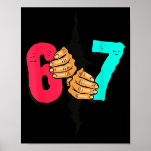 Poster 67 Meme Drôle Six Sept Génération Alpha Argot Noël