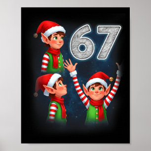 Poster 67 Meme Elfe Hurle à la Lune Parodie Drôle Chris