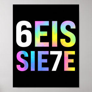 Poster 67 Meme espagnol Seis Siete Six Seven Drôle espagn
