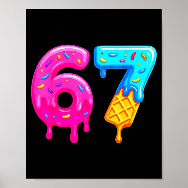 Poster 67 Meme Glace Goutte Drôle Six Sept Génération Alp (Devant)
