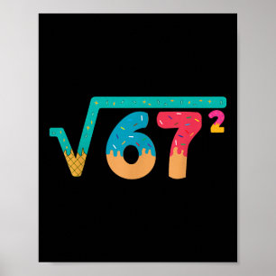 Poster 67 Mème Glace Goutte Racine Carrée 67² Argot Mathé