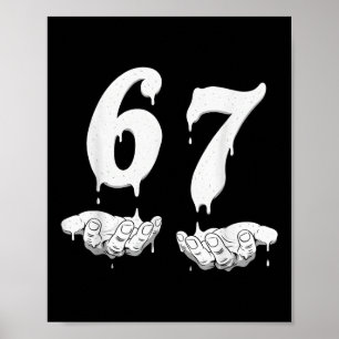 Poster 67 Meme Humour Numéro 6 7 