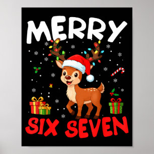 Poster 67 Meme Joyeux Six Sept Renne Noël Drôle Femme