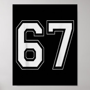 Poster 67 Meme Numéro Six Sept Argot Gen Alpha 6 7 