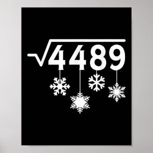 Poster 67 Mème Prof de maths Noël Flocons Carré R