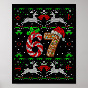 Poster 67 Meme Six Seven Drôle Noël sale Sweate