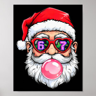 Poster 67 Meme Six Seven Numéro 6-7 6 7 Drôle Santa Noël