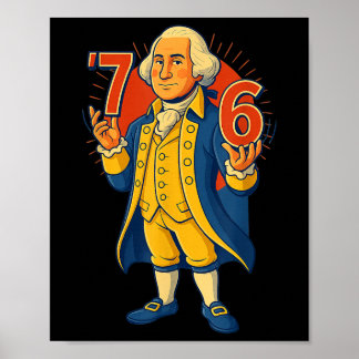 Poster 67 mèmes drôles de George Washington Six Seven Gen