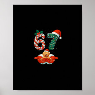 Poster 67 Noël 6 7 Mème Pyjama Fête Amoureux de Chiens M