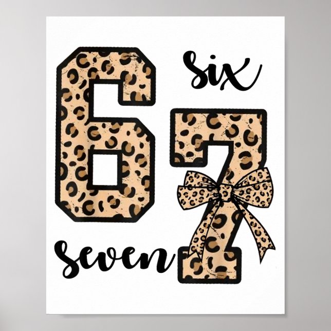 Poster 67 Noël 6 7 Six Sept Mème 67 Léopard Guépard (Devant)