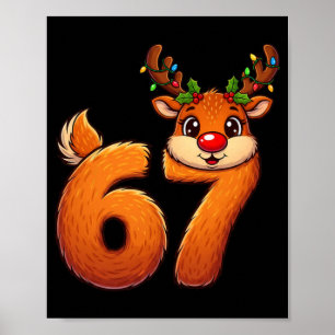 Poster 67 Noël Drôle de Renne Bruh Mème Pyjama Femme