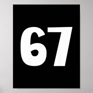 Poster 67 Numéro Soixante-sept Drôle Mème Six Sept Corres